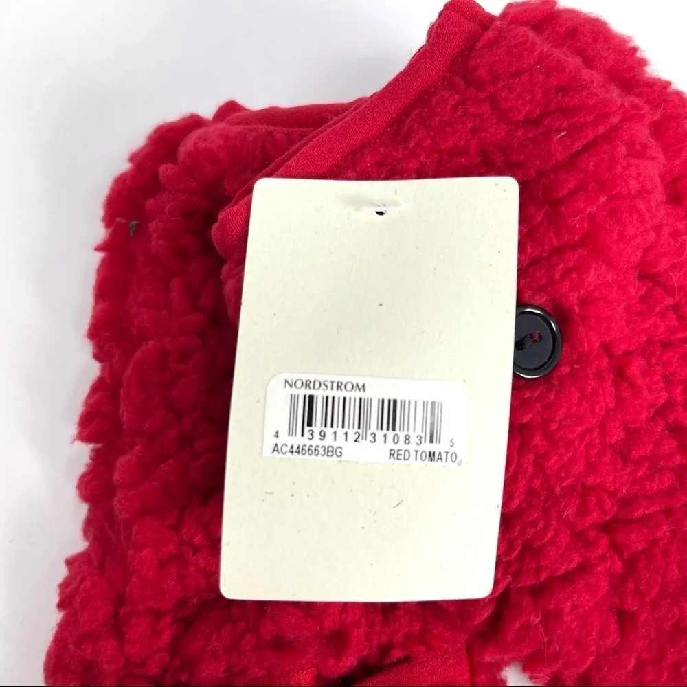 Tucker + Tate faux fur mittens Red Fuzzy